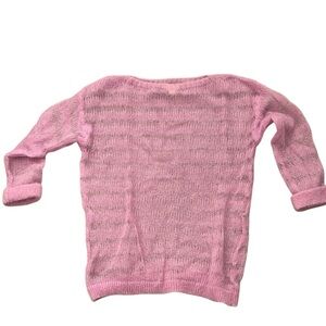 Maeve Pink and Purple Crew Neck Sweater with Relaxed Fit